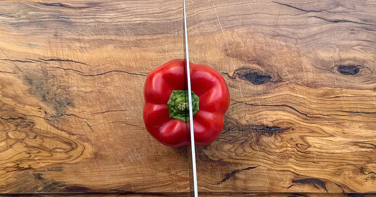 Découper les poivrons 